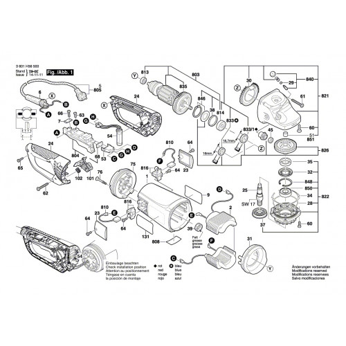 Запчасти для УШМ Bosch GWS 26-230JBV